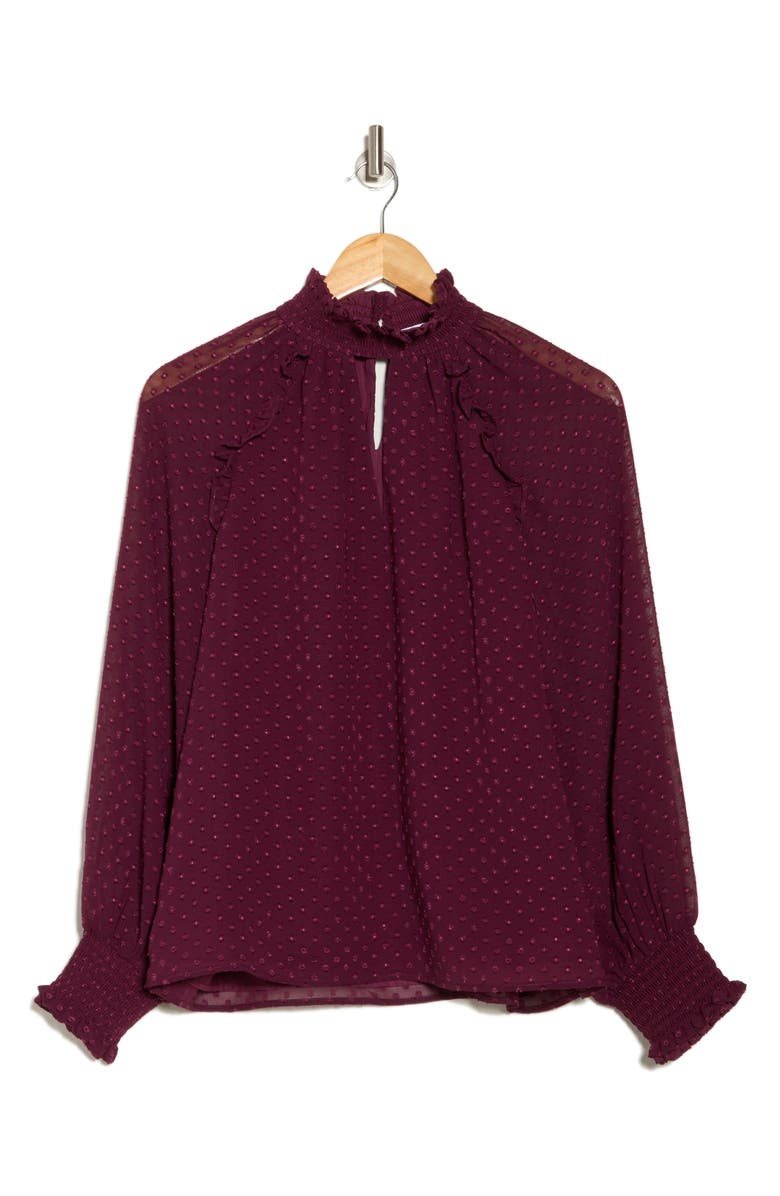 Gemma + Jane Smock Neck Top, Alternate, color, Fig