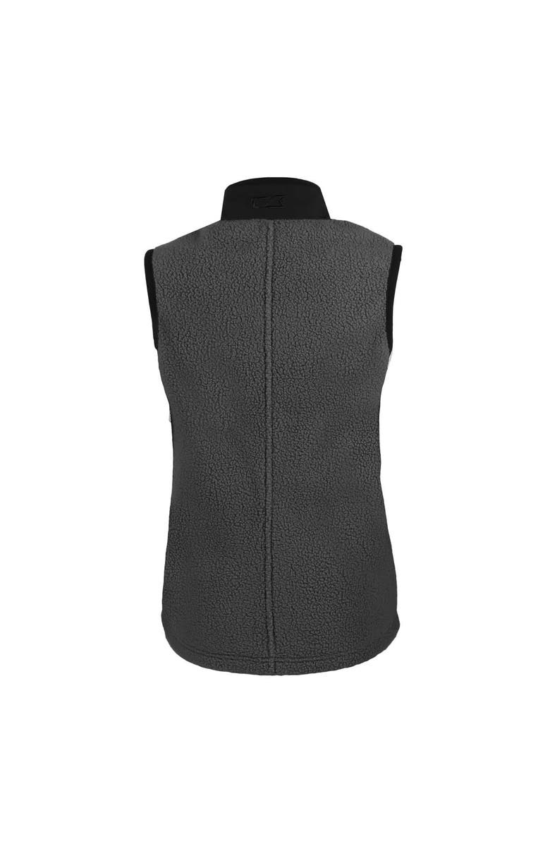 Cutter & Buck Women's Cutter & Buck Gray New York Jets Throwback Cascade Eco Sherpa Fleece Vest, Alternate, color,