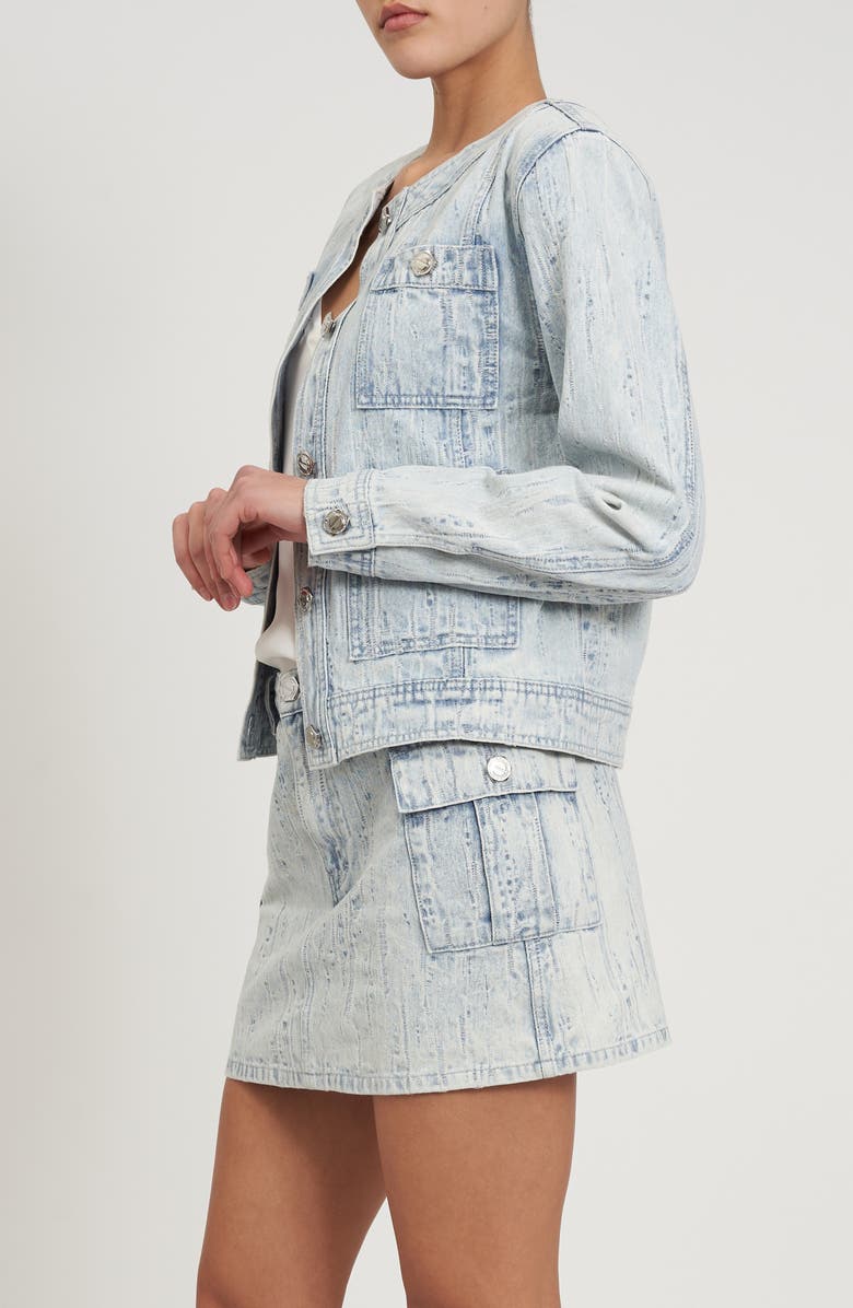 Rebecca Minkoff Baxter Patch Pocket Denim Jacket, Alternate, color, 
