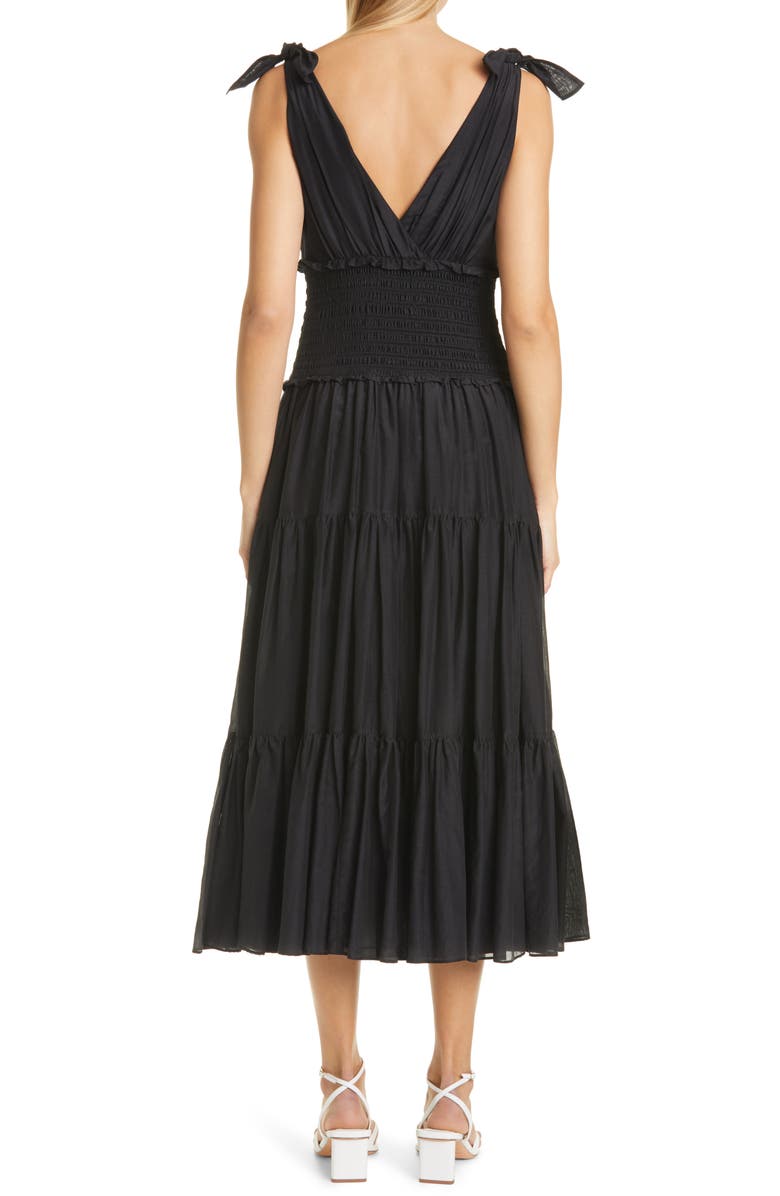 Cinq à Sept Tamar Cotton & Silk Dress, Alternate, color, 