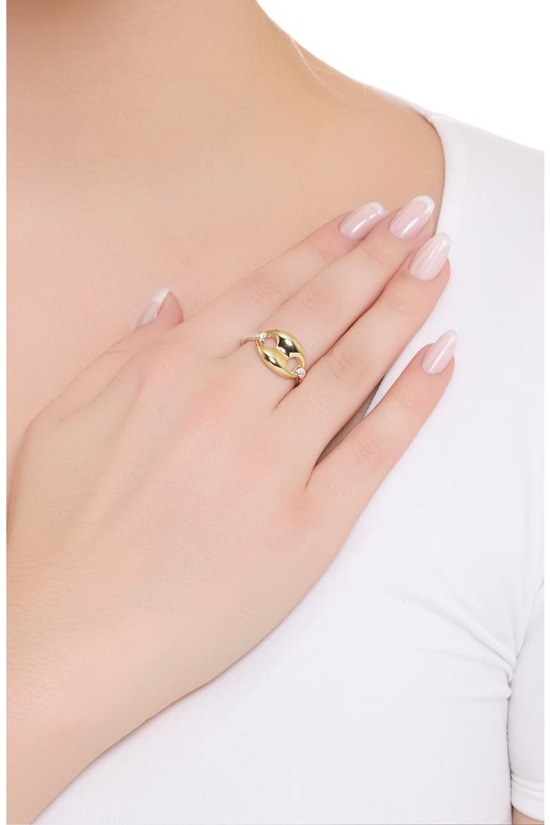 Sculpted Mariner Link Ring, Alternate, color, SILVER