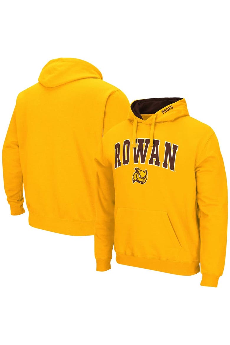 Men's Colosseum Gold Rowan Profs Arch & Logo 3.0 Pullover Hoodie, Alternate, color, Gold