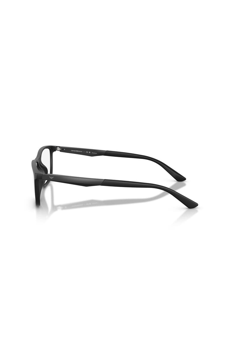 Emporio Armani 55mm Rectangle optical glasses, Alternate, color, Black