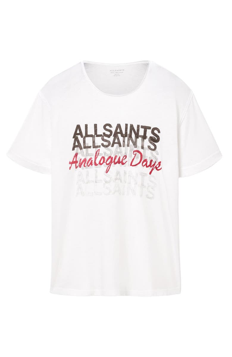 AllSaints Graphite Graphic T-Shirt, Alternate, color, Optic White