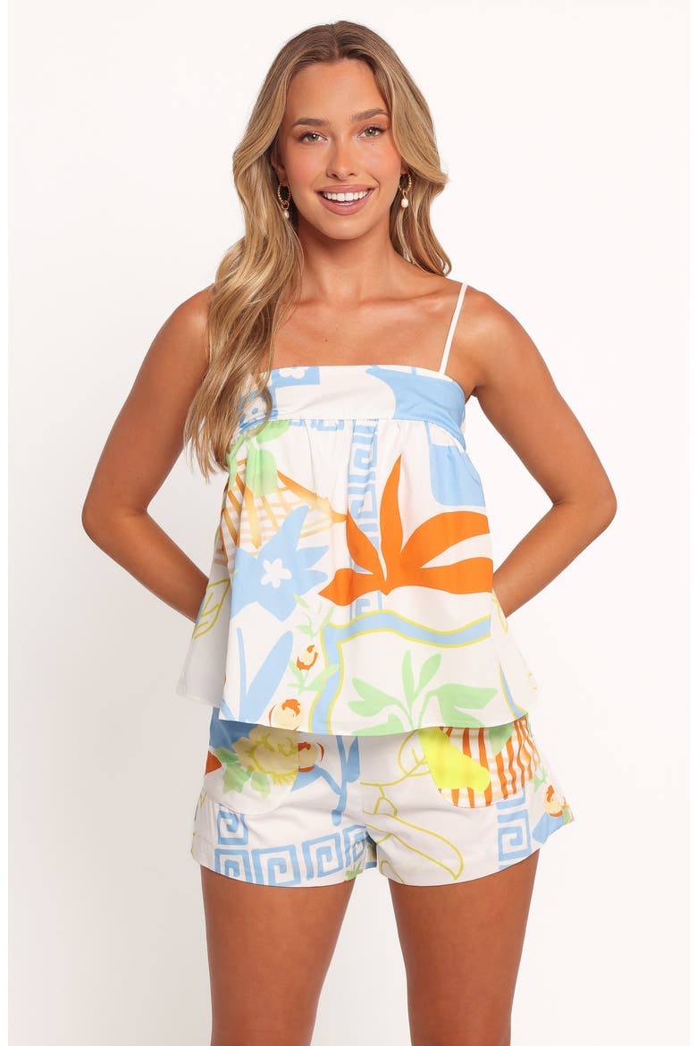 Lila Camisole & Shorts Set, Alternate, color, WHITE MULTI