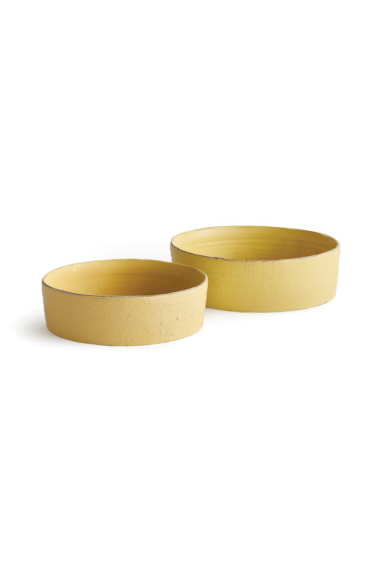 Studio Decorative Low Bowls Set of 2, Main, color, Yellow