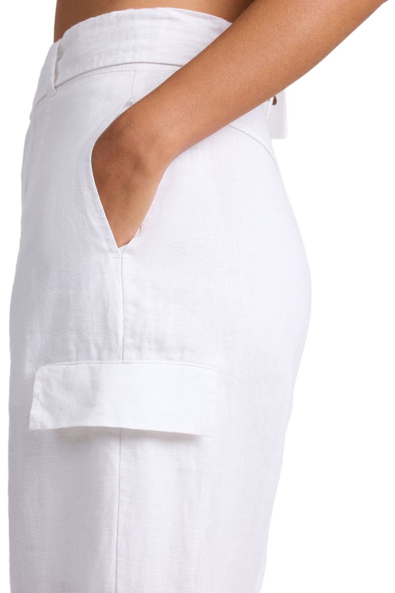 Linen Utility Pant, Alternate, color, WHITE