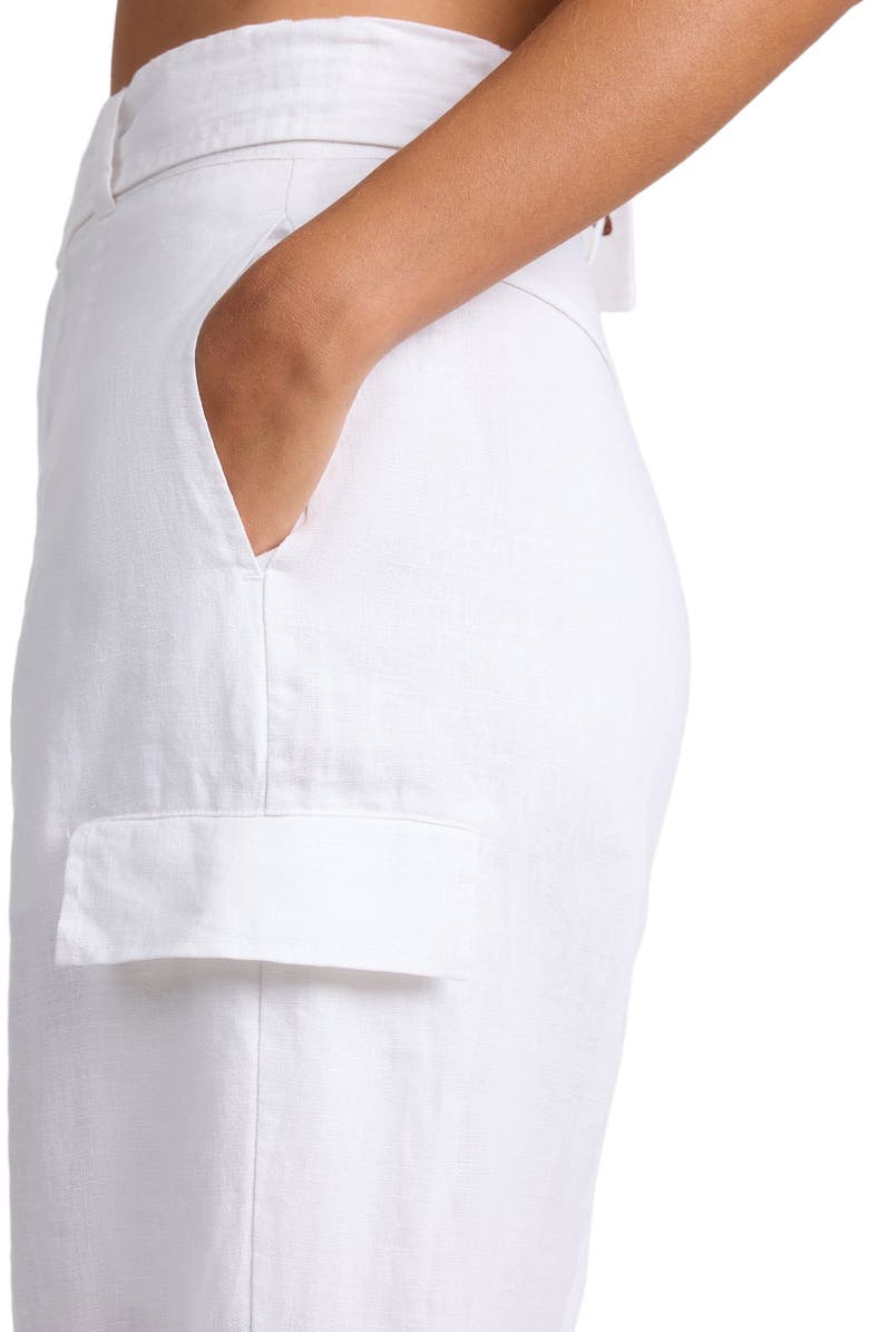 Onia Linen Utility Pant, Alternate, color, White
