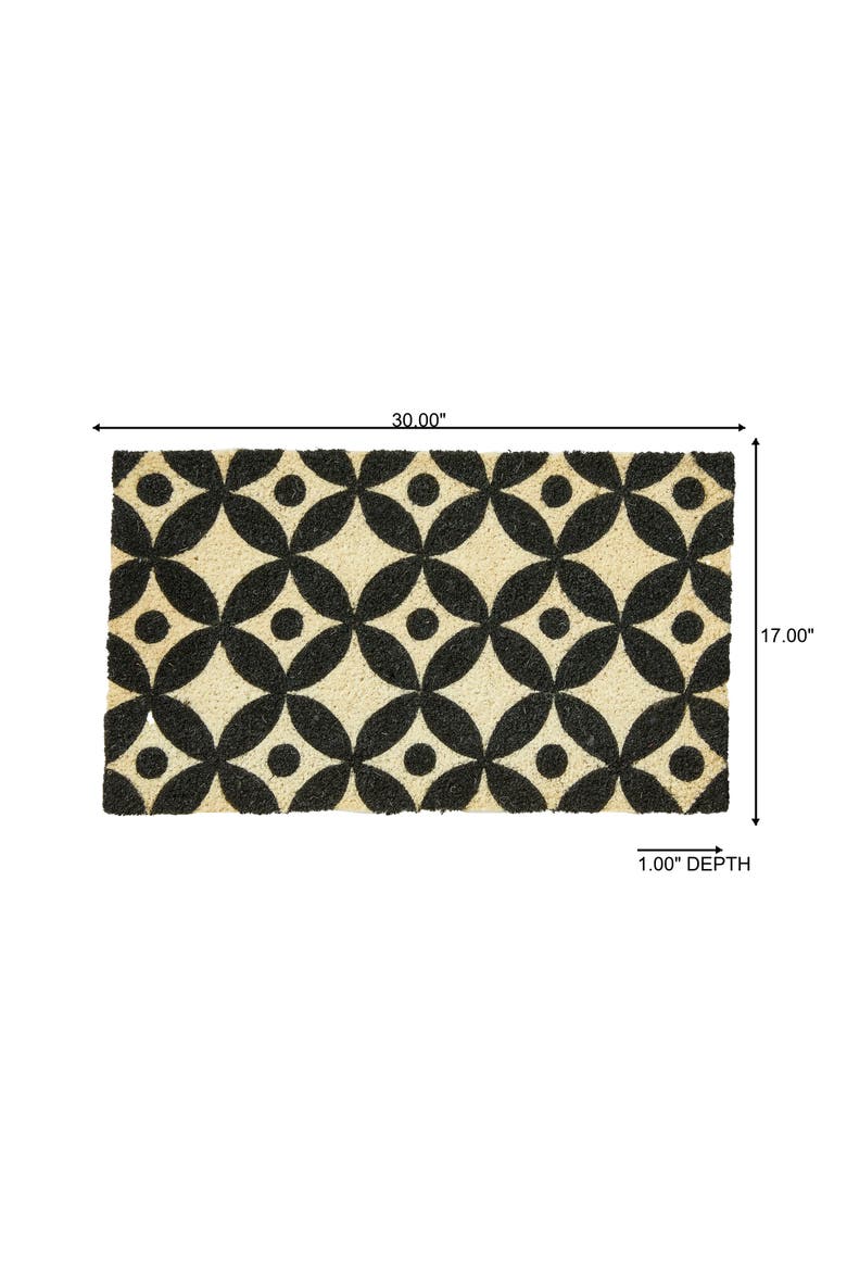 Circles Coir Mat Multi Coir Summer, Alternate, color, Black