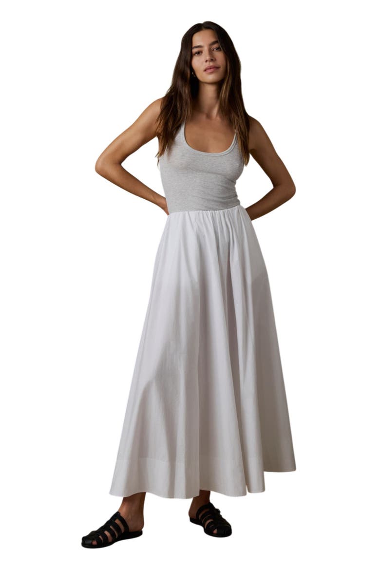 Coastal Poplin Maxi Skirt, Alternate, color, WHITE
