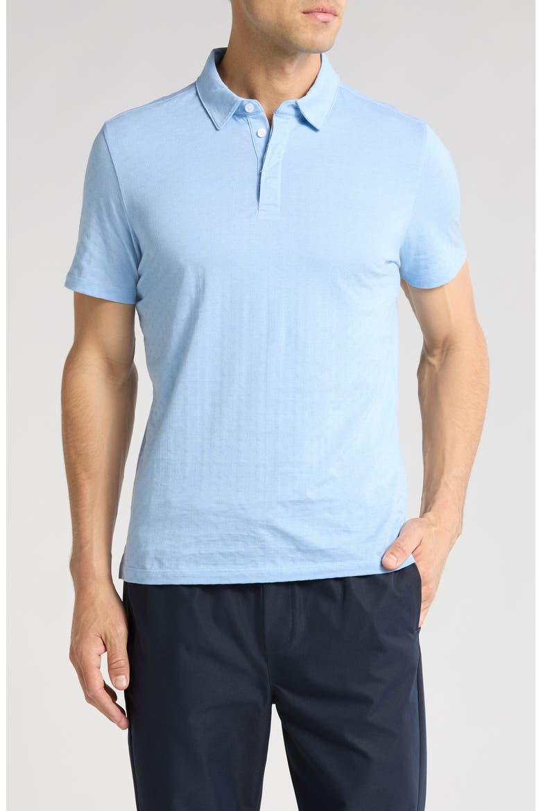 Mirage Geo Jacquard Polo, Main, color, LIGHT BLUE