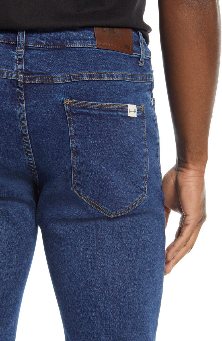 Barbell Apparel Straight Athletic Fit Stretch Jeans, Alternate, color, 