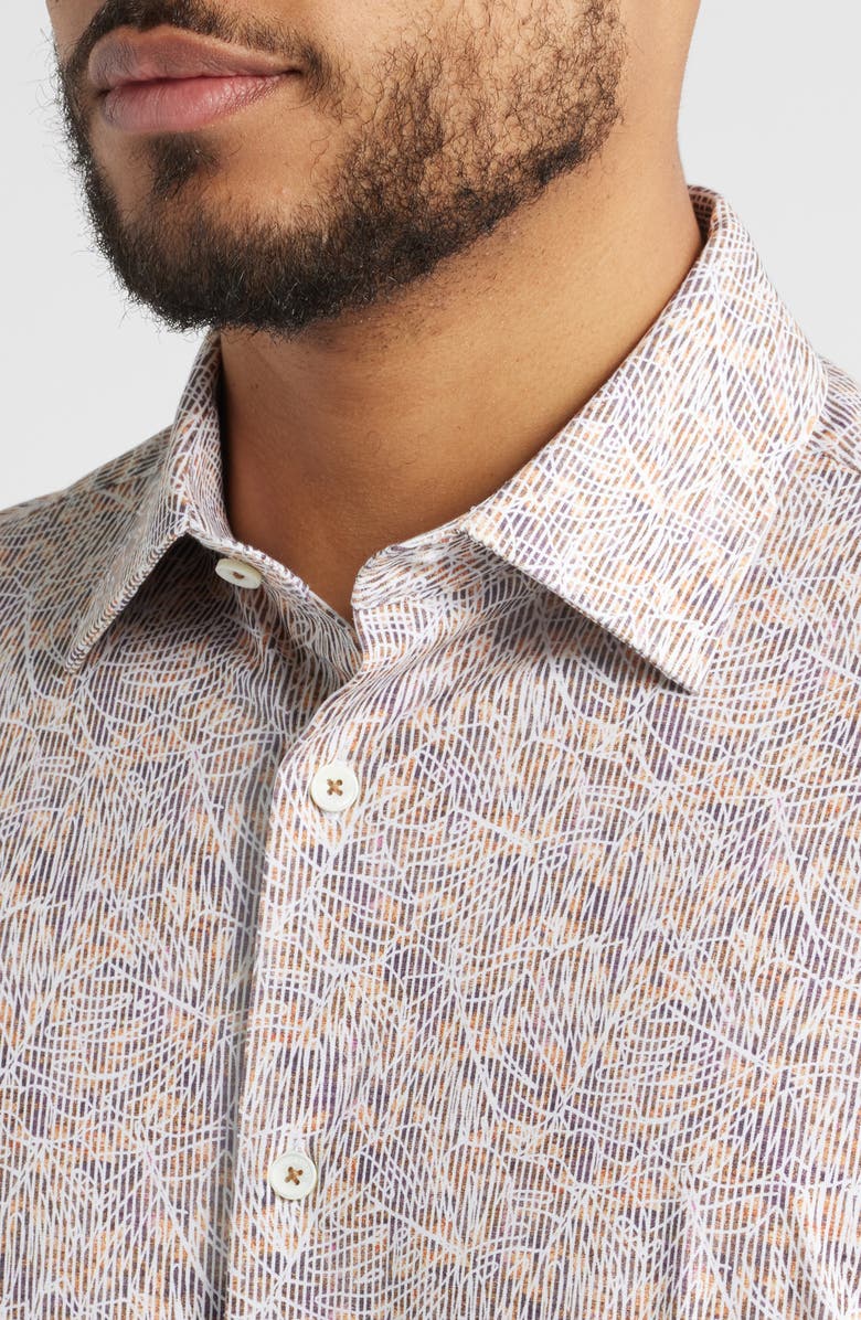 Bugatchi James OoohCotton<sup>®</sup> Button-Up Shirt, Alternate, color, Jaffa