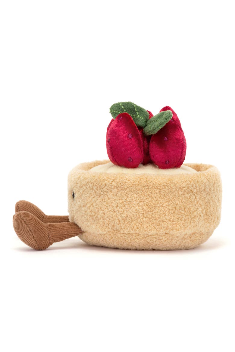 Amuseables Fleurette Tarte Aux Fraises 4.5-Inch Plushie, Alternate, color, BEIGE MULTI