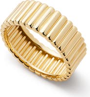 Ana Luisa Solid Yellow Gold - Galaxy Ring Wide