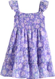 Ava & Yelly Kids' Floral Burnout Chiffon Party Dress