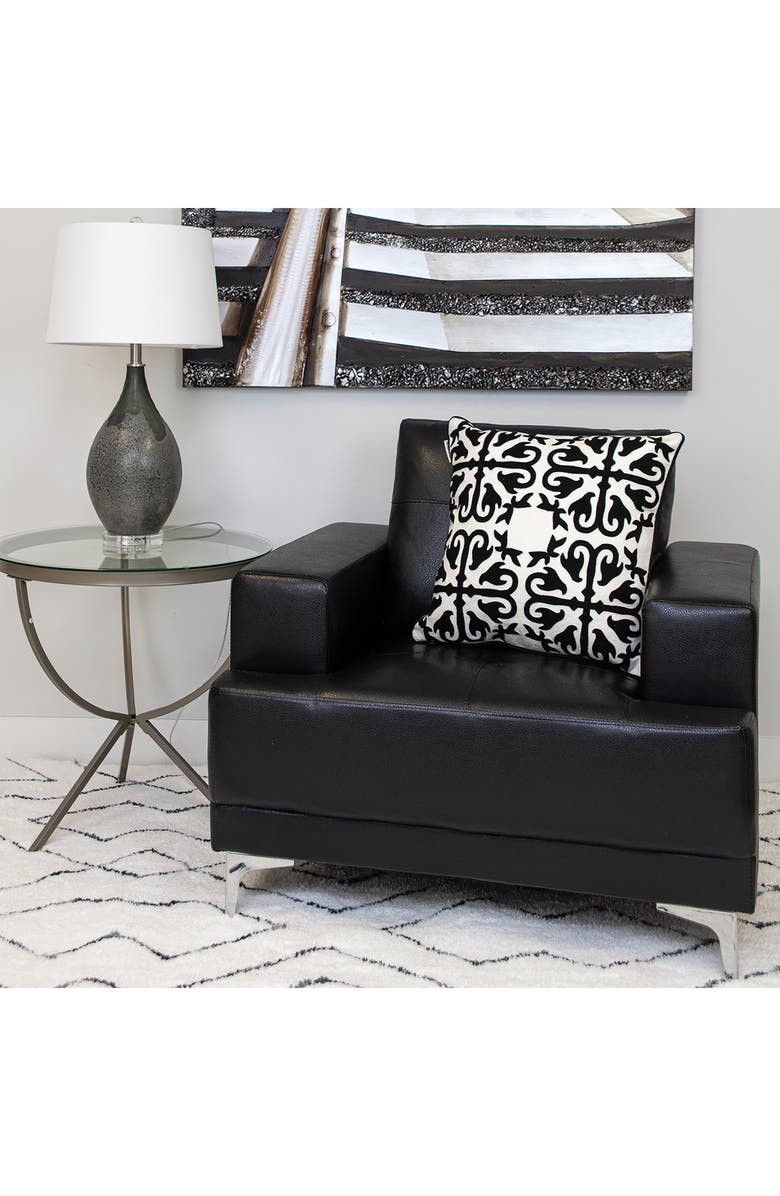 PARKLAND COLLECTION Ceti Embroidered Throw Pillow, Alternate, color, Black