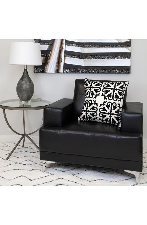 Parkland Collection Ceti Embroidered Throw Pillow In Black