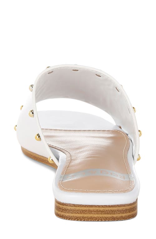Rag & Co Renaldi Studded Leather Slide Sandal