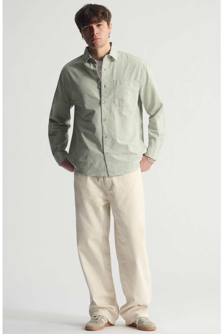 Garment Dye Button-Up Shirt, Alternate, color, PURITAN GRAY