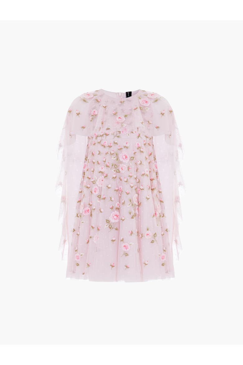 Round Neck Cape Dress, Alternate, color, Shell