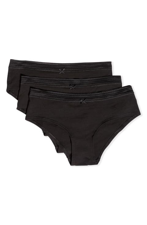 Jack 3-Pack Lace Trim Shorty Briefs