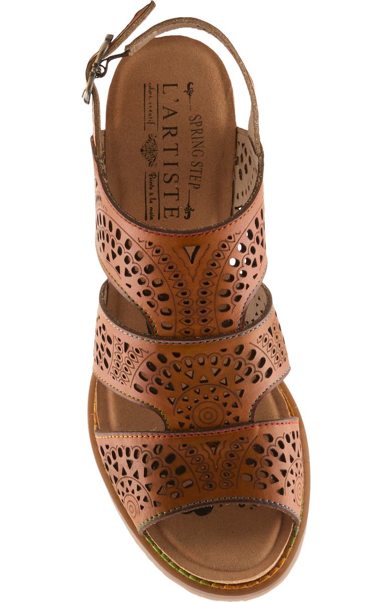 L'Artiste by Spring Step Perfdfection Cutout Sandal, Alternate, color, Camel