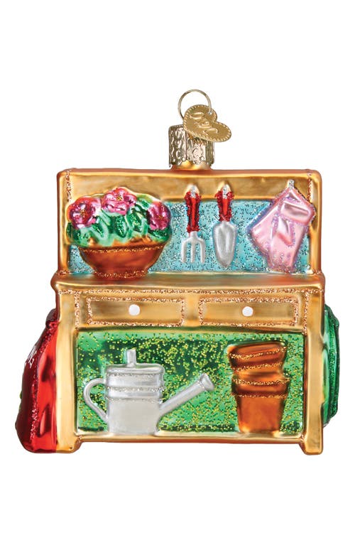 Old World Christmas Potting Bench Ornament In Multi