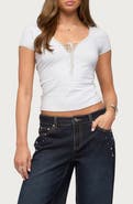 EDIKTED Balor Lace Up Top