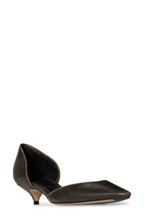 Liisa Pointed Toe Kitten Heel d'Orsay Pump (Women)