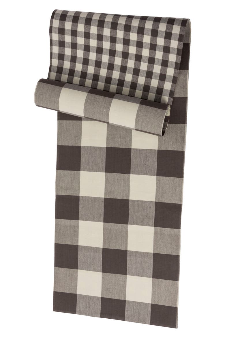 Buffalo Check Table Runner, Alternate, color, GREY