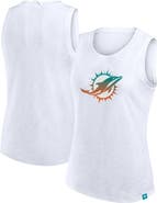 FANATICS Women's Fanatics  White Miami Dolphins Slub Tank Top