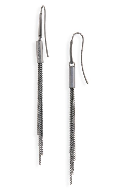 Noir Knotted Hook Drop Earrings