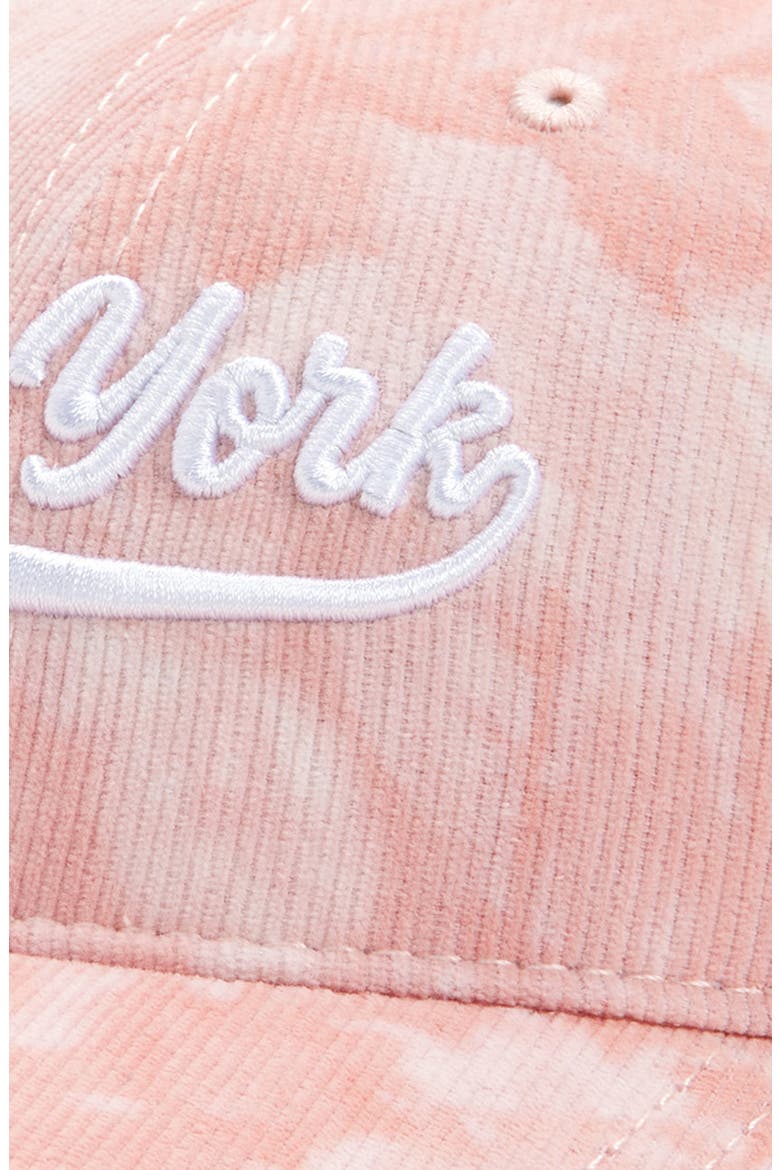 Kids' Tie Dye Cotton Corduroy Baseball Cap, Alternate, color, PINK