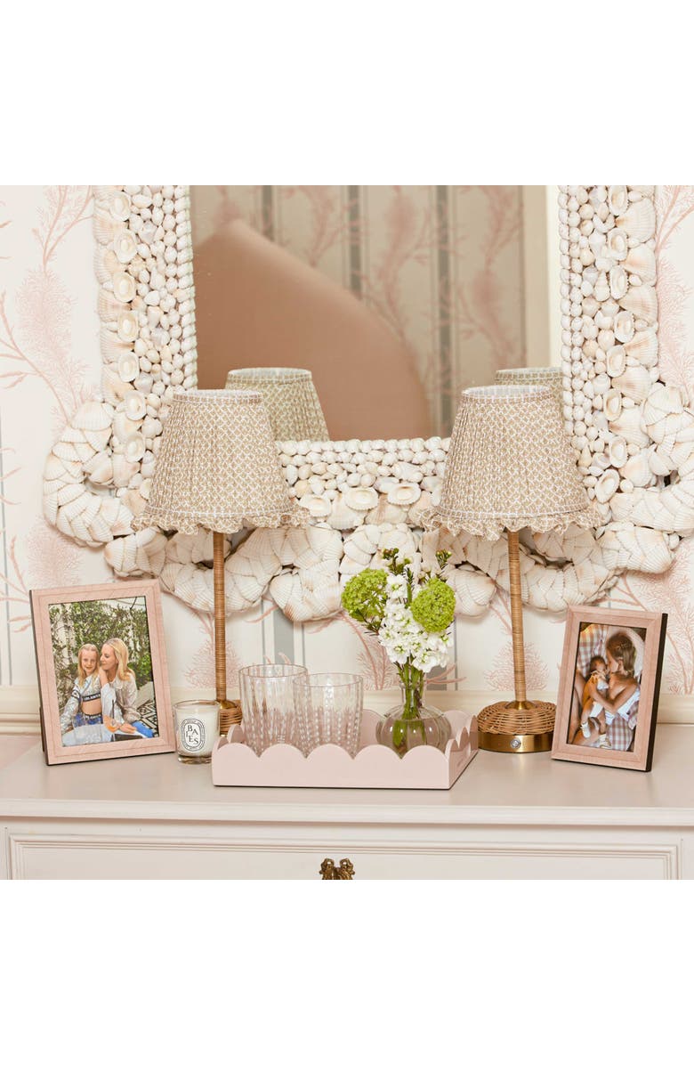 Mrs. Alice Lotus Ruffle Lampshade, Alternate, color, Putty