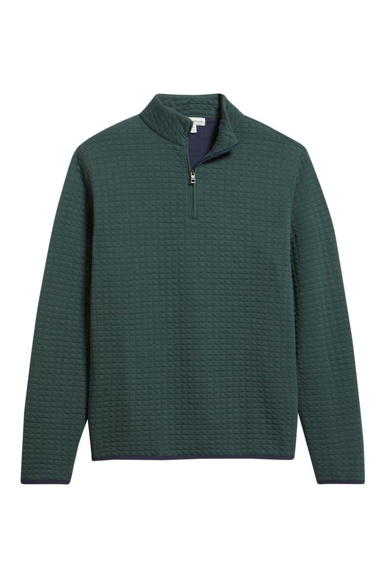 Quad Quilted Quarter Zip Pullover, Alternate, color, NORDIC PINE