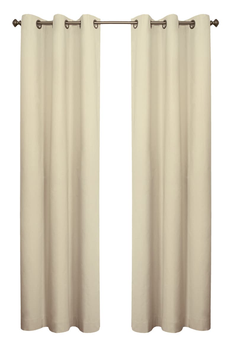 Set of 2 Cotton Curtain Panels, Main, color, NATURAL