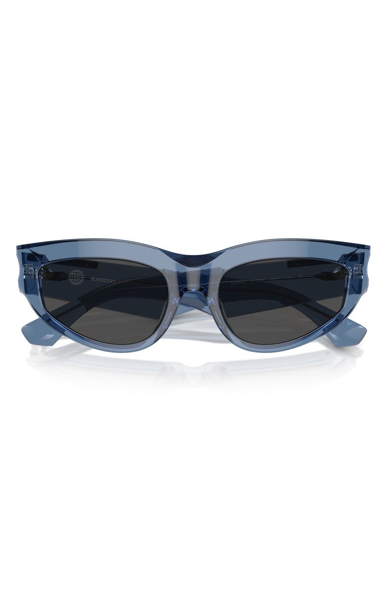 Burberry 55mm Cat Eye Sunglasses, Main, color, Blue
