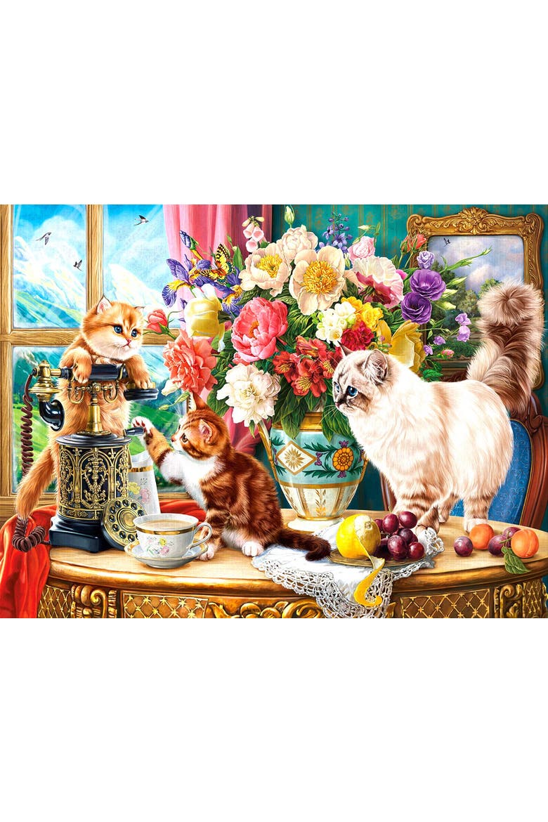 Family Cats 500 piece Jigsaw Puzzle for Adults, Alternate, color, Multicolor