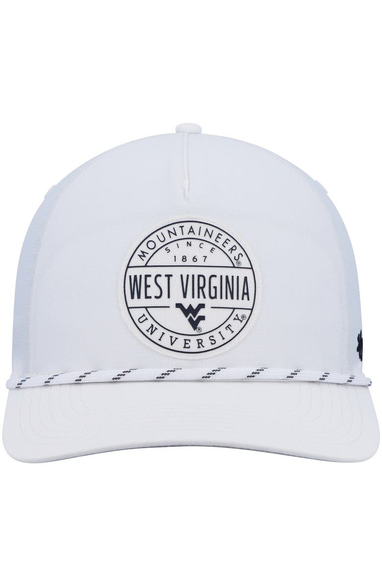 '47 Men's '47 White West Virginia Mountaineers Suburbia Captain Snapback Hat, Alternate, color, 