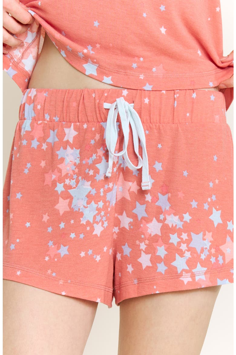 Star Seeker Short Pajamas, Alternate, color, CORAL BLUSH STARS