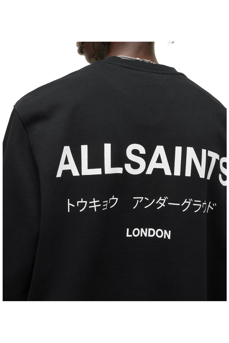 Underground Logo Organic Cotton Graphic Sweatshirt, Alternate, color, JET BLACK