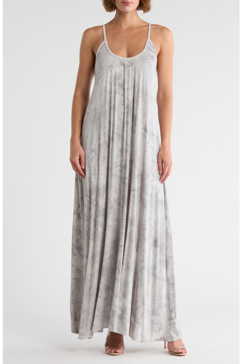 Scoop Neck Maxi Dress, Main, color, HEATHER GREY