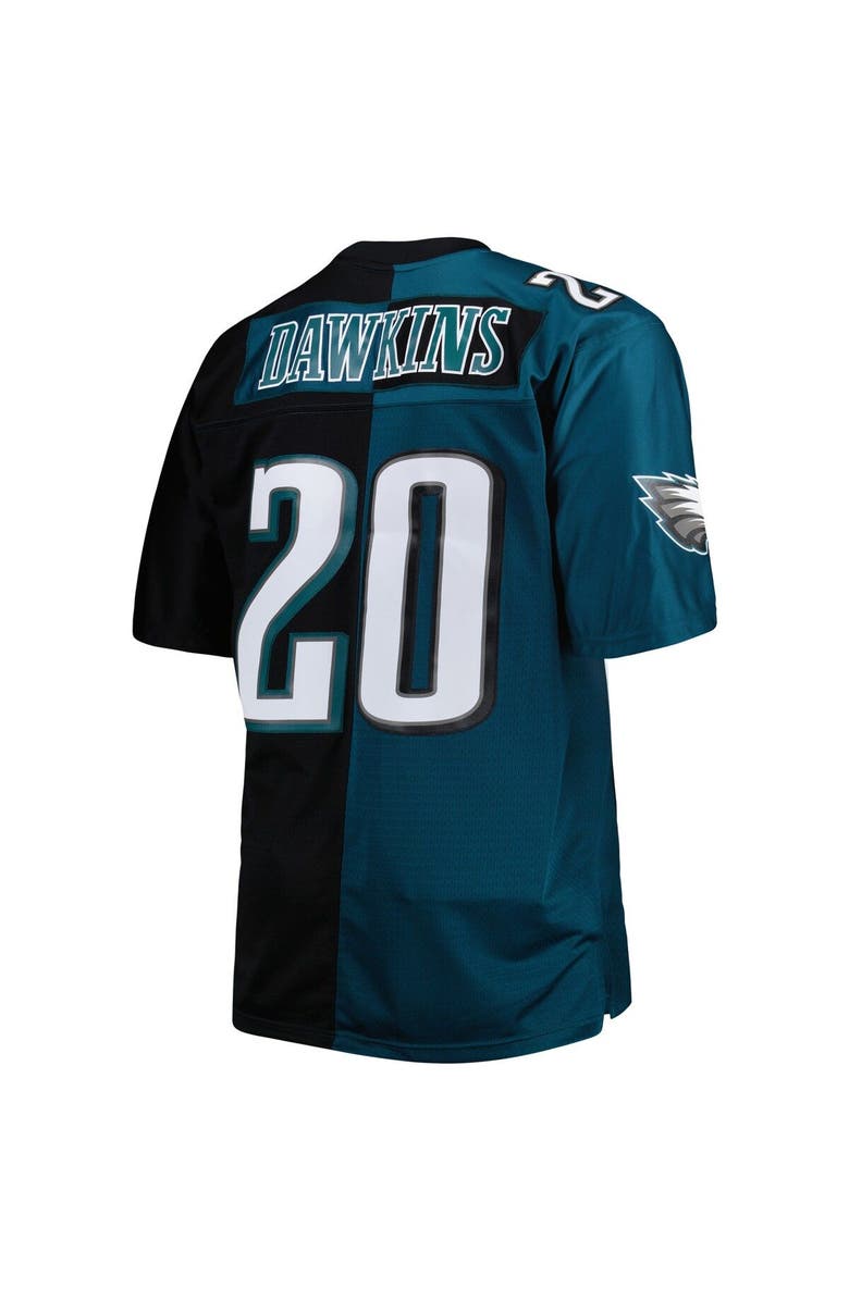 Mitchell & Ness Men's Mitchell & Ness Brian Dawkins Midnight Green/Black Philadelphia Eagles Big & Tall Split Legacy Retired Player Replica Jersey, Alternate, color, 