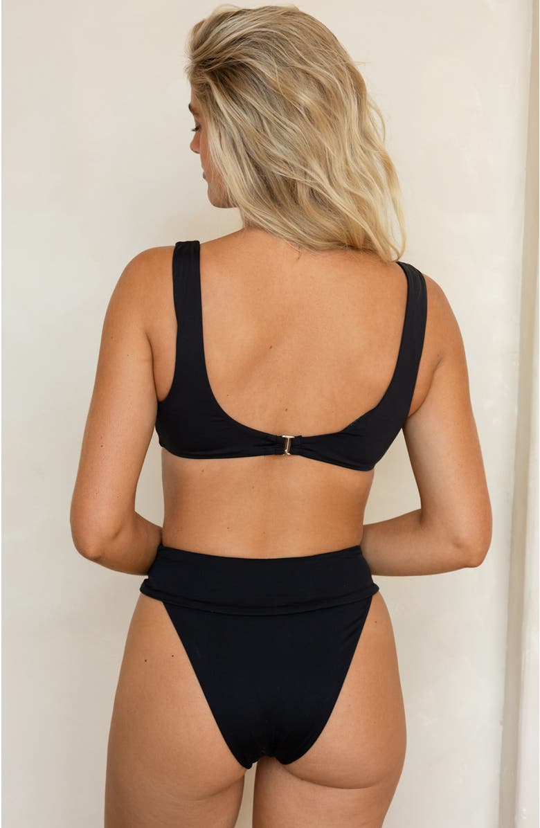 Dippin Daisys Sydney Cheeky Bikini Bottom, Alternate, color, Black