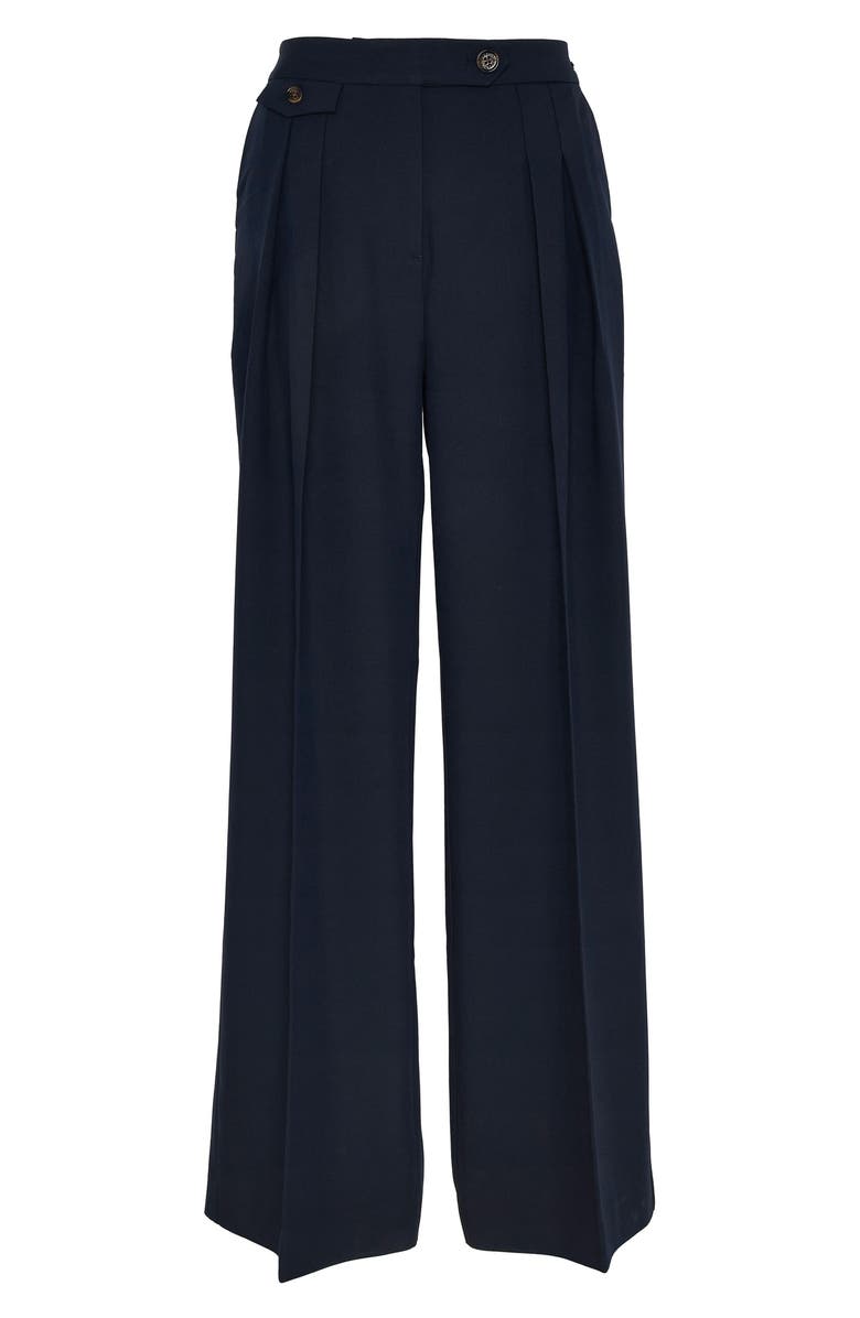 Barbour Francis High Waist Wide Leg Pants, Alternate, color, Navy