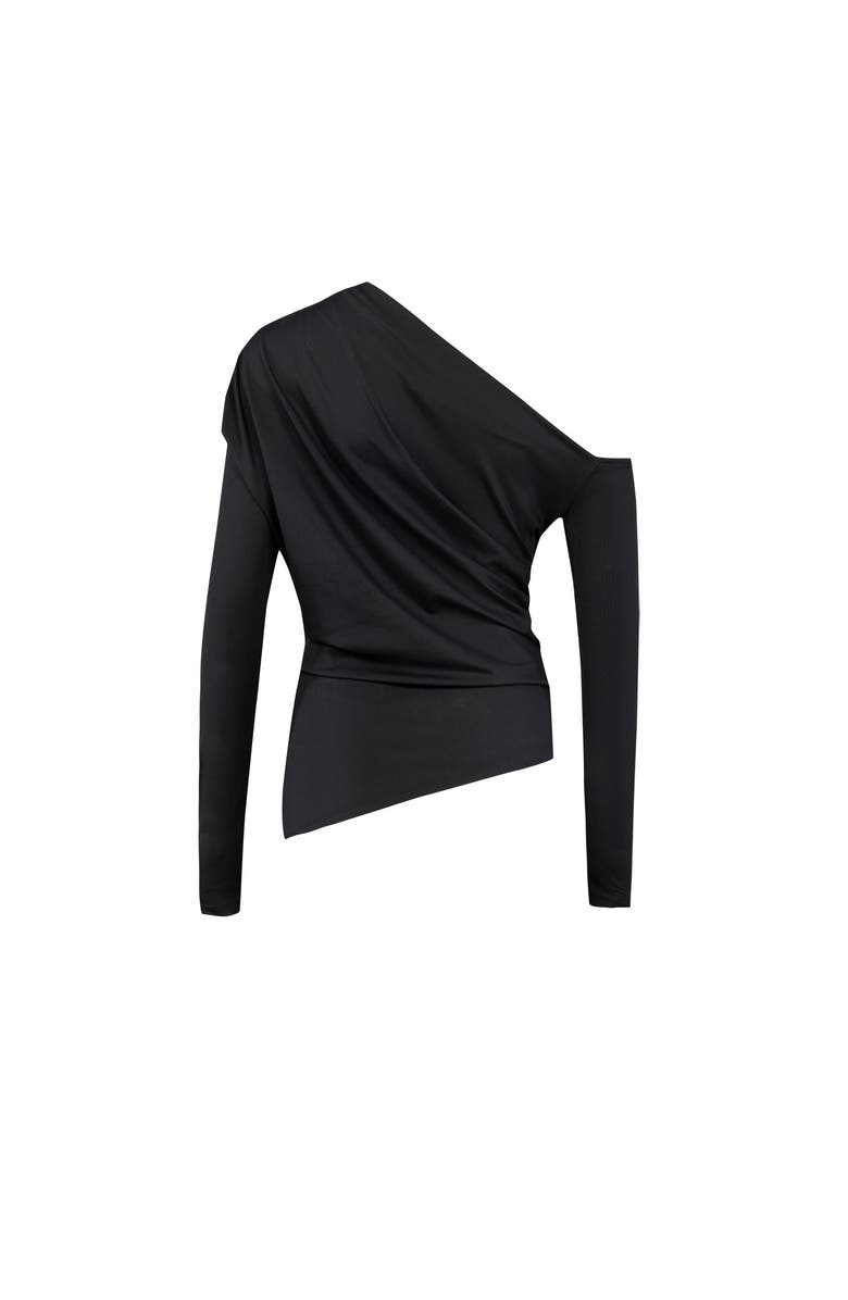 PCFG Your *Itch Draped Long Sleeve Top, Alternate, color, Black