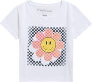 Prince Peter Kids' Check Flower Oversize Cotton Graphic T-Shirt