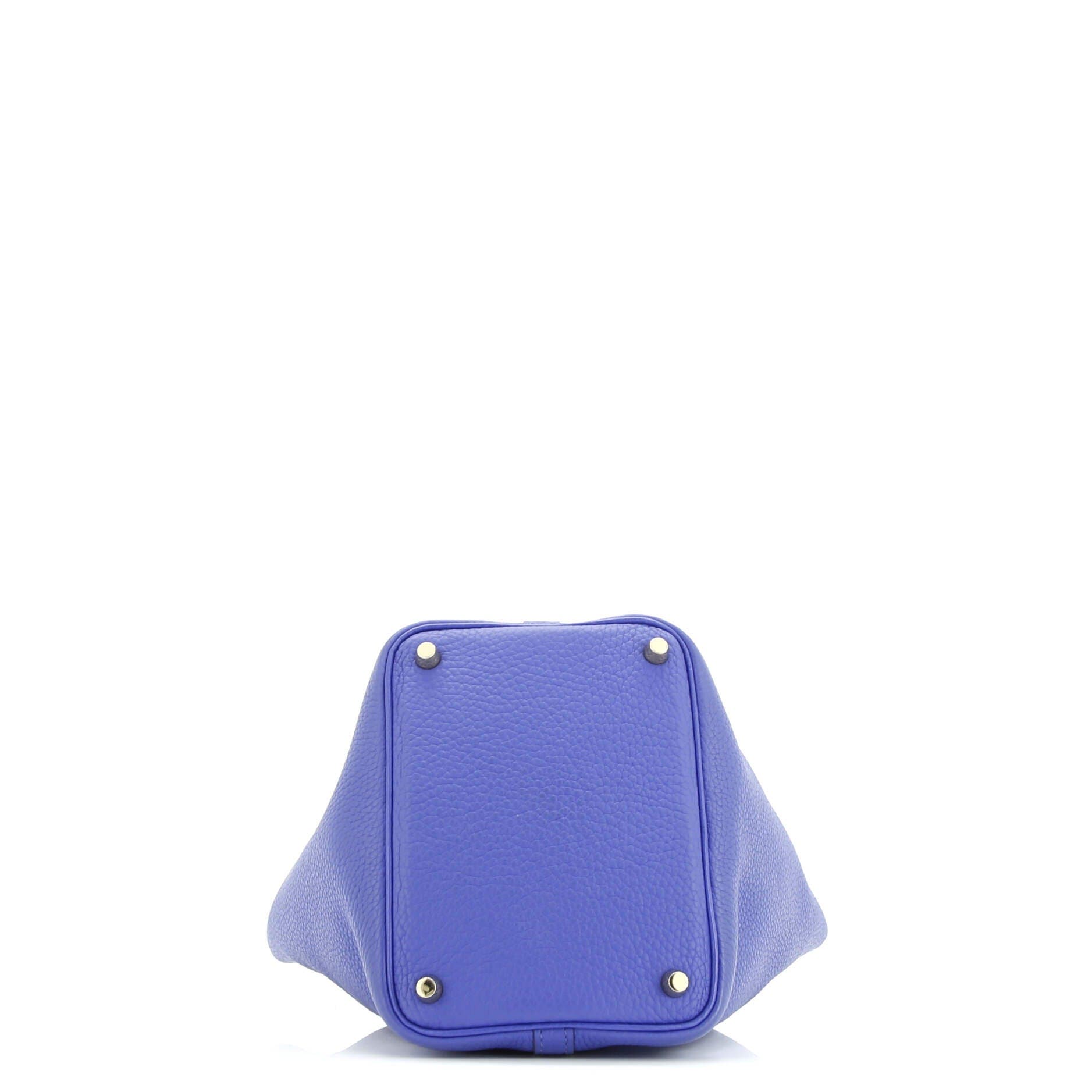 Pre-Owned Hermes Picotin Lock Bag Clemence PM, Alternate, color, Bleu Electrique