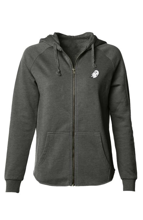 Dalix Ghost Zip Fleece Hoodie In Shadow